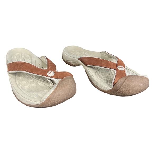 Keen Women’s Waimea Brown Leather Thong Sandal Size US 10 - Picture 5 of 10